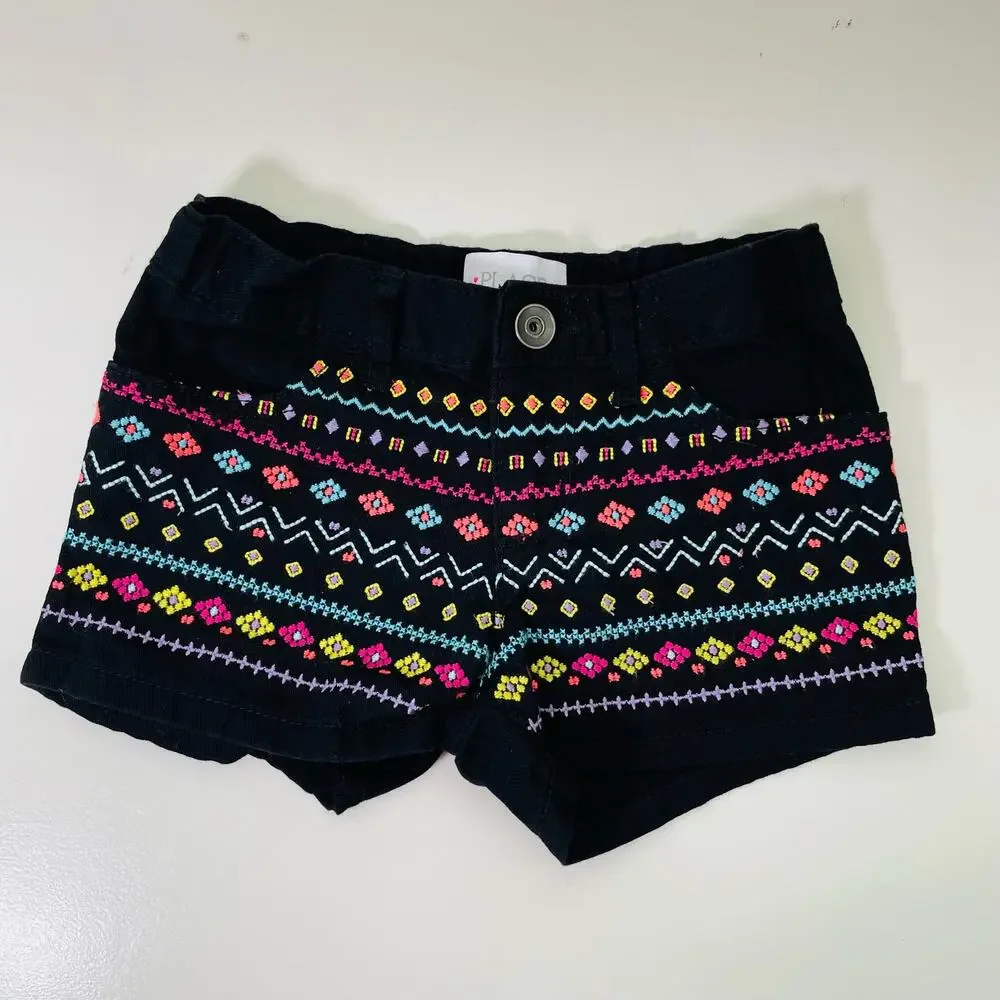 Carter’s The Childrens Place Girls 5 Shorts Casual Shorts Pink Blue Set of 3